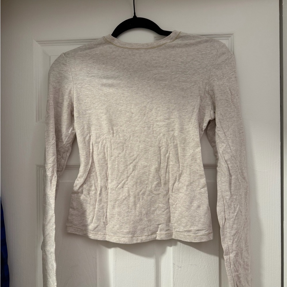 SKIMS cream long sleeve top size M